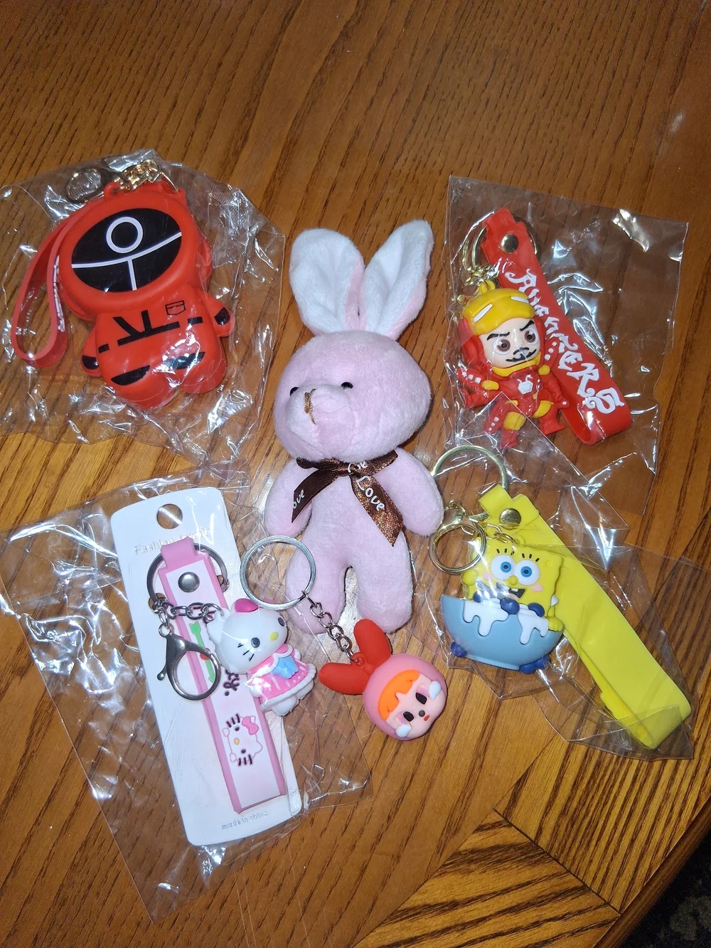 6 Assorted Keychains